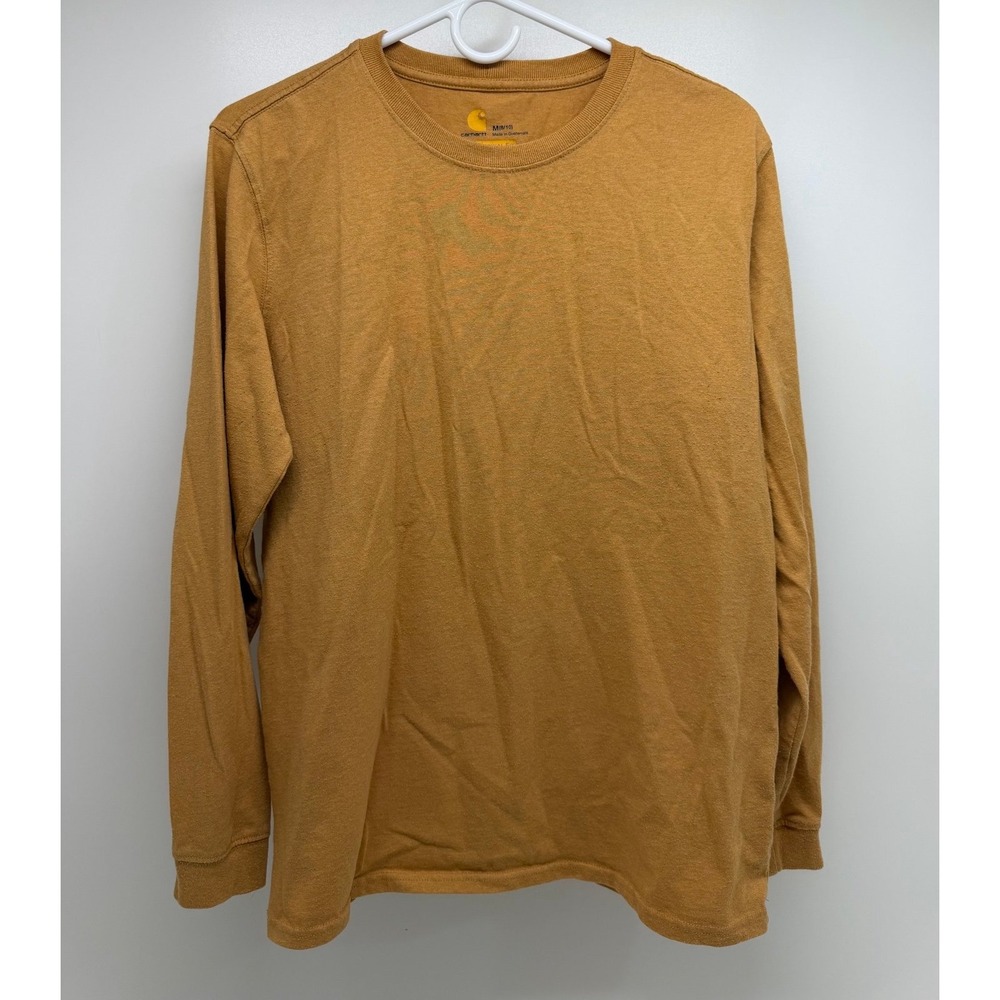 Carhartt Original Fit Long Sleeve T-Shirt Men's Medium Ochre Yellow Mustard